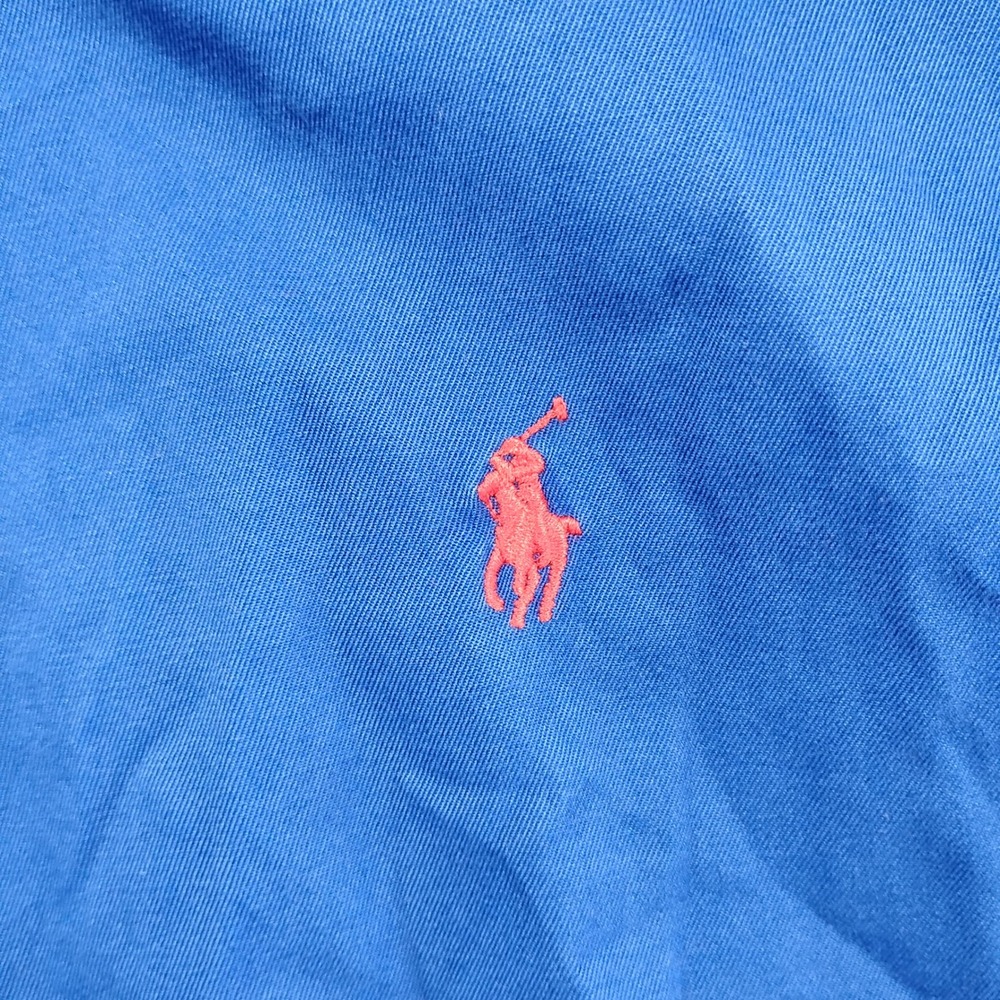 Vintage Polo Ralph Lauren Mens XXL Blue Cotton‎ Harrington Zip Jacket Red Pony - Picture 2 of 13